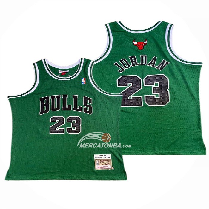 Maglia Chicago Bulls Michael Jordan No 23 Retro Verde